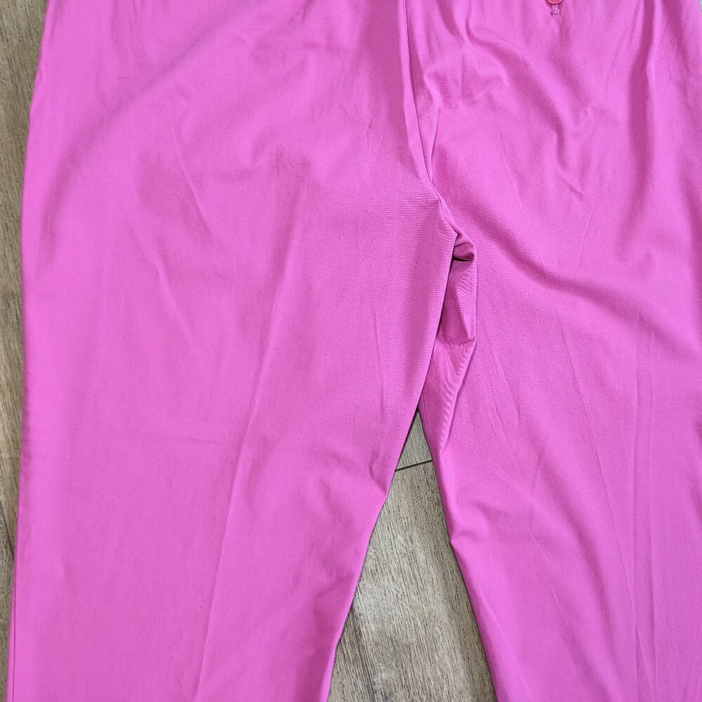 NWT Talbots Curvy Pink Cropped Pants Trousers Cotton Stretch Sz 12 inseam 26" - Picture 10 of 11